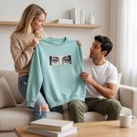Personalized Multicolor Eyes Photo Soft T-shirt Sweatshirt Hoodie Birthday Anniversary Gift Couples