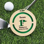 Personalised Hole In One Golf Pattern Acrylic Golf Bag Tag with Text and Date Daily Use Birthday Gift for Golf Players Lovers