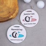 Personalised Hole In One Golf Pattern Acrylic Golf Bag Tag with Text and Date Daily Use Birthday Gift for Golf Players Lovers