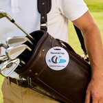 Personalised Hole In One Golf Pattern Acrylic Golf Bag Tag with Text and Date Daily Use Birthday Gift for Golf Players Lovers