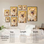 Personalised Modern Painting Texture Style Pet Photo Canvas Prints with Name Warm Minimalist Home Decor Birthday Gift for Pet Lovers
