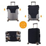 Personalised Retro Graffiti Cartoon Girl Woman Character Luggage Cover with Name Fits 18-32 Inches Suitcase Travel Accessories Birthday Gift for Her