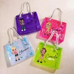 Personalised Waterproof Y2K Cartoon Character Neon Laser Clear Tote Bag with Name Birthday Bridal Party Gift for Women Girls