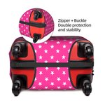 Personalised Retro Graffiti Cartoon Girl Woman Character Luggage Cover with Name Fits 18-32 Inches Suitcase Travel Accessories Birthday Gift for Her