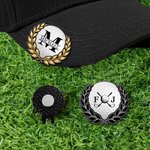 Personalized Golf Clubs Monogram Magnetic Hat Clip Golf Ball Marker with Initial and Name Birthday Game Day Golf Club Gift for Golfer Golf Lover