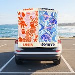 Henkilökohtainen Abstrakti Art Sea Animal Ylimitoitettu Quick Dry Magnetic Beach Towel nimi kesäloma Beach Party syntymäpäivälahja perheelle ystävät