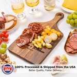 Personalized Engraved Heart Gesture Name Date Wooden Cutting Board with Handle Ship from USA Housewarming Mother's Day Gift for Mom Family