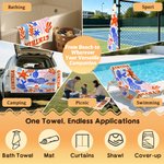 Henkilökohtainen Abstrakti Art Sea Animal Ylimitoitettu Quick Dry Magnetic Beach Towel nimi kesäloma Beach Party syntymäpäivälahja perheelle ystävät