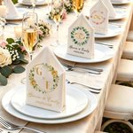 Serviette de table personnalisée avec nom date et motif -  Décoration de table - Cadeau d'anniversaire de mariage pour jeunes mariés