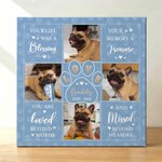 Personalized Dog Cat Paw Multicolor Photo Giclee Canvas Prints Home Decor Memorial Gift for Pet Lover Family