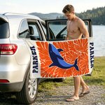 Henkilökohtainen Abstrakti Art Sea Animal Ylimitoitettu Quick Dry Magnetic Beach Towel nimi kesäloma Beach Party syntymäpäivälahja perheelle ystävät