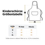 Personalisierte Kinderschürze mit Hochlandrind-Motiv | Schürze Kochmütze und Aufbewahrungstasche | mit Initiale und Namen | Geschenk für Kinder