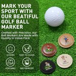 Personalized Cartoon Golfer Character Face Photo PU Leather Magnetic Golf Ball Marker with Name Set of 2 Golf Club Birthday Gift for Golf Lovers