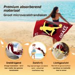 Gepersonaliseerd voetbalspeler silhouet sneldrogend extra groot strandlaken met naam en nummer ideaal voor zomer en strand cadeau voor voetbalfans