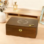 Personalisierte Schmuckkästchen aus Kiefernholz mit 2 Ebenen und Samtfutter | 12 Gravur-Designs zur Auswahl | Geburtstag Hochzeit Geschenk für Frauen