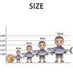 Personalized Creative Photo to 3D Fisherman Statue Ornament with Text Office Desk Decoration Birthday Father's Day Gift for Dad Fisherman