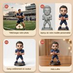 Figurine 3D de sportif personnalisée avec photo et nom - Cadeau d'anniversaire ou de fin de saison pour équipe et amateurs de sport