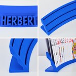 Personalized 3D-Printed Multicolor Playing Card Holder with Name Game Night Birthday Gift for Card Canasta Lover