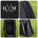 Personalised Embroidered Multi-Compartment Canvas Golf Shoe Bag with Text Sports Accessories Golf Club Father's Day Gift for Golf Lover