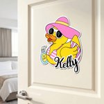 Henkilökohtainen Söpö Cruise Duck Door Magnet nimi Home Decor Syntymäpäivä Summer Travel Holiday lahja perheelle Ystävät