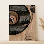 Personalized Vinyl Record Song Lyrics Print Photo Giclee Canvas Prints Home Decor Ship from USA Anniversary Wedding Gift for Newlyweds Couple