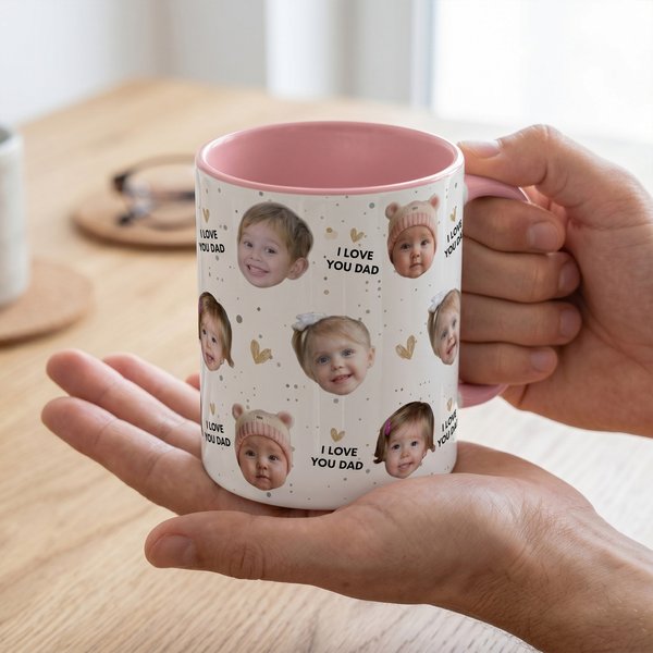 Tasse en céramique personnalisée avec poignée et texte Anniversaire Cadeau de fête des pères pour le père Grand-père