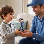 Gepersonaliseerd Schattig 3D Geprint Foto Golfbeeldje met Naam Desktop Decoratie Verjaardag Vaderdag Geschenk voor Golfliefhebbers