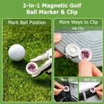Personalized Let's Par Tee Golf Ball Marker Magnetic Hat Clip with Name Daily Use Game Day Birthday Gift for Friend Golf Player