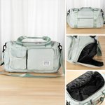Personalised Birth Flower Name Multi-Compartment Waterproof Weekend Bag with Shoulder Strap Travel Accessories Birthday Gift for Women Girls
