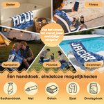 Gepersonaliseerd camouflage strandlaken met naam extra groot en sneldrogend perfect als strandfeest verjaardagscadeau voor mannen