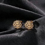 Personalized Fire Hydrant Tiny Maltese Cross Unisex Stud Earrings with Engraved Numbers Birthday Firefighters' Day Gift for Men Women