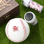 Personalized Baseball Theme Stamp Wooden Storage Box Set with Name Baseball Course Accessory Birthday Gift for Baseball Players Lovers