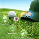 Personalized Let's Par Tee Golf Ball Marker Magnetic Hat Clip with Name Daily Use Game Day Birthday Gift for Friend Golf Player