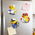 Henkilökohtainen Söpö Cruise Duck Door Magnet nimi Home Decor Syntymäpäivä Summer Travel Holiday lahja perheelle Ystävät