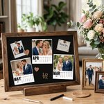 Personalised 12 Photos 2026 2027 Calendar Fridge Magnet Home Decor Memorial Anniversary Birthday Gift for Couple Pet Lover