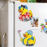 Henkilökohtainen Söpö Cruise Duck Door Magnet nimi Home Decor Syntymäpäivä Summer Travel Holiday lahja perheelle Ystävät