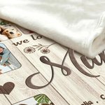 Personalised Soft Flannel Throw Blanket with 10 Family Photos, Custom 1-8 Names, Heartfelt Gift for Mom Grandma Dad