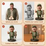 Personalised Creative Photo to 3D Fisherman Statue Ornament with Text Office Desk Decoration Birthday Father's Day Gift for Dad Fisherman