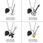 Henkilökohtainen lämpö-aktivoida piilotettu valokuva Guitar Pick kaulakoru sähkökitara riipus konsertti syntymäpäivälahja kitaristi musiikin rakastaja