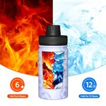 Personalized Soccer Game Day Goal Flag 12 oz 18 oz Insulated Water Bottle with Handle Name and Year Birthday Team Gift for Soccer Player Lover