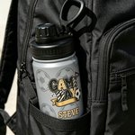 Personalized Soccer Game Day Goal Flag 12 oz 18 oz Insulated Water Bottle with Handle Name and Year Birthday Team Gift for Soccer Player Lover
