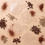 Personalised Simple Logo Food-Grade Acrylic Coffee Latte Art Mold with Initial Name and Date Coffee Bar Accessory Opening Gift for Coffee Lover