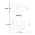 Personalised Simple Logo Food-Grade Acrylic Coffee Latte Art Mold with Initial Name and Date Coffee Bar Accessory Opening Gift for Coffee Lover