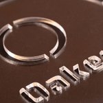 Personalised Simple Logo Food-Grade Acrylic Coffee Latte Art Mold with Initial Name and Date Coffee Bar Accessory Opening Gift for Coffee Lover