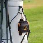 Henkilökohtainen Golden Golf Badge Initial PU Nahka Golf Ball Bag Tee haltija nimi Golf Club syntymäpäivälahja Golf Lovers varten