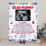 Personalized Multicolor Ultrasound Photo Soft Fleece Blanket with Name Pregnancy Room Decor Baby Shower Gift for Mom Grandmom