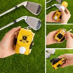 Henkilökohtainen Golden Golf Badge Initial PU Nahka Golf Ball Bag Tee haltija nimi Golf Club syntymäpäivälahja Golf Lovers varten