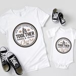 Personalized Our First Father's Day Together Cheers 100% Cotton T-Shirt Baby Onesie Matching Outfit Father's Day for New Dad Baby