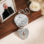 Personalized Heaven Wings Photo Car Hanging Ornament with Nickname Loss of Loved Ones Sympathy Memorial Gift for Family Mom Dad