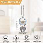 Personalized Heaven Wings Photo Car Hanging Ornament with Nickname Loss of Loved Ones Sympathy Memorial Gift for Family Mom Dad